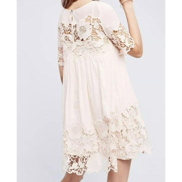 Anthrolopogie Holding Horses Magnolia Lace Ivory Dress Size 0 - Picture 9 of 15
